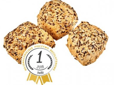 BEZGLUTENOWA Bułka z Ziarnami 200 g (3 szt.)